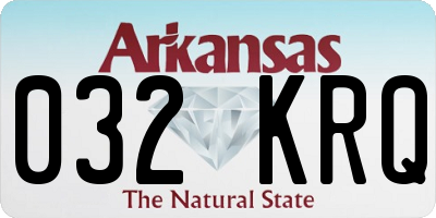 AR license plate 032KRQ