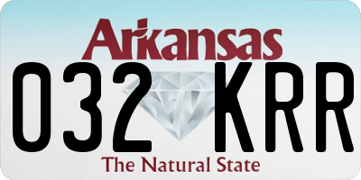 AR license plate 032KRR