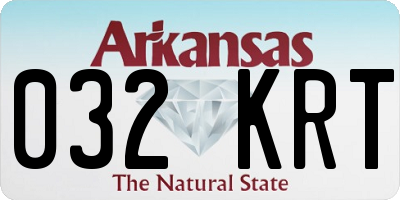 AR license plate 032KRT