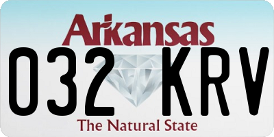 AR license plate 032KRV