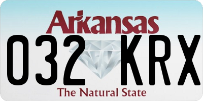 AR license plate 032KRX