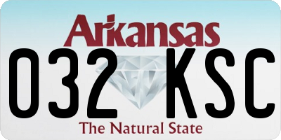 AR license plate 032KSC