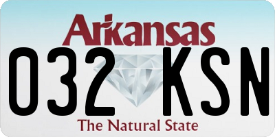 AR license plate 032KSN