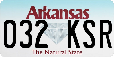 AR license plate 032KSR
