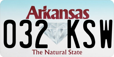 AR license plate 032KSW
