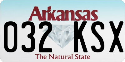 AR license plate 032KSX