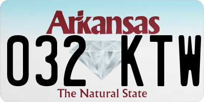 AR license plate 032KTW