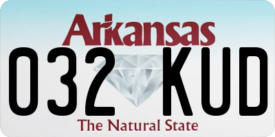 AR license plate 032KUD