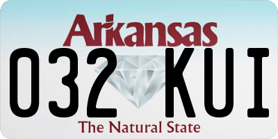 AR license plate 032KUI