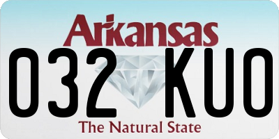 AR license plate 032KUO