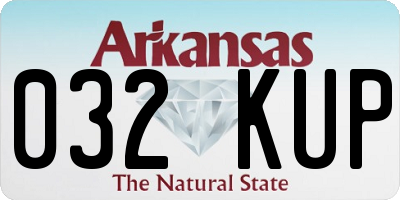 AR license plate 032KUP