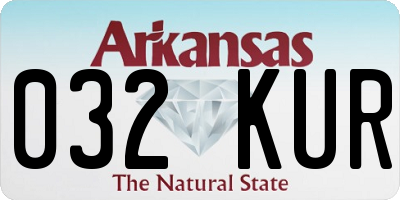 AR license plate 032KUR