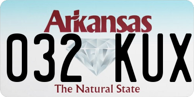 AR license plate 032KUX