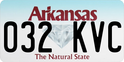 AR license plate 032KVC