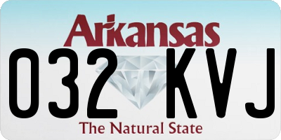 AR license plate 032KVJ