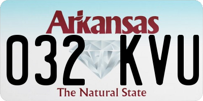 AR license plate 032KVU