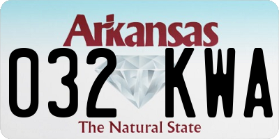 AR license plate 032KWA