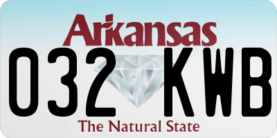 AR license plate 032KWB