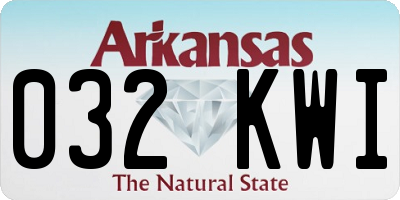 AR license plate 032KWI