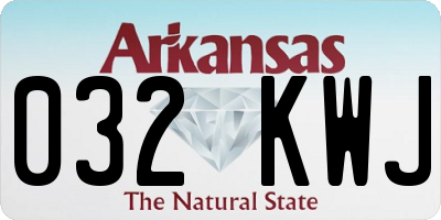 AR license plate 032KWJ