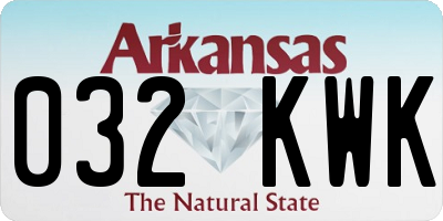 AR license plate 032KWK