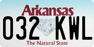 AR license plate 032KWL