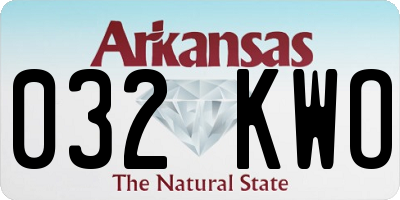 AR license plate 032KWO