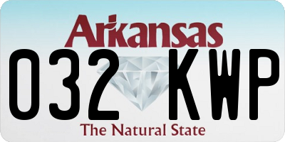AR license plate 032KWP
