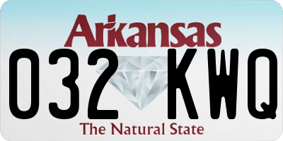 AR license plate 032KWQ