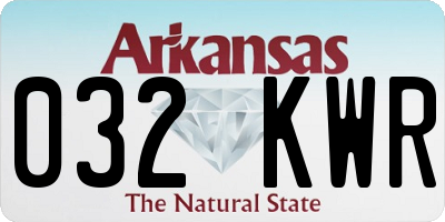AR license plate 032KWR