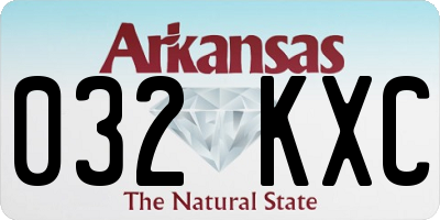 AR license plate 032KXC