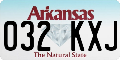 AR license plate 032KXJ