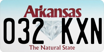 AR license plate 032KXN