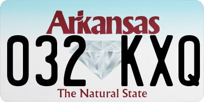 AR license plate 032KXQ