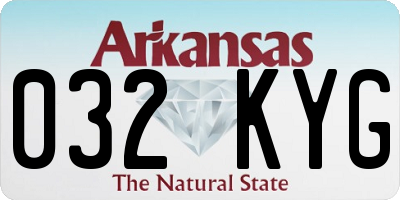 AR license plate 032KYG
