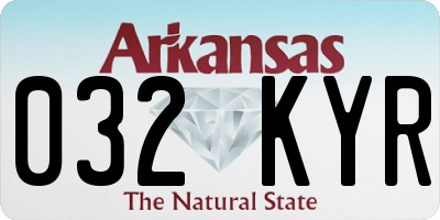 AR license plate 032KYR