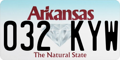 AR license plate 032KYW