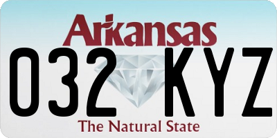 AR license plate 032KYZ