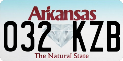AR license plate 032KZB