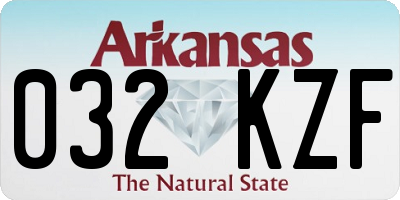 AR license plate 032KZF