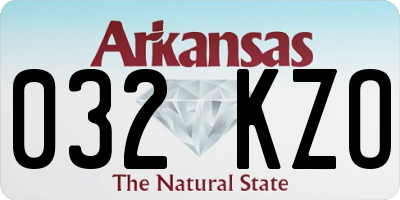 AR license plate 032KZO