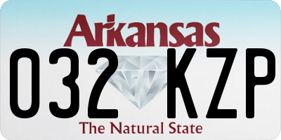 AR license plate 032KZP
