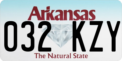 AR license plate 032KZY