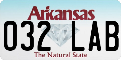 AR license plate 032LAB