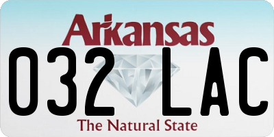 AR license plate 032LAC