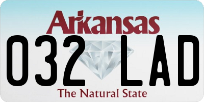 AR license plate 032LAD