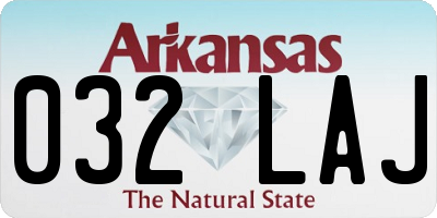 AR license plate 032LAJ