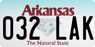 AR license plate 032LAK