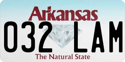 AR license plate 032LAM