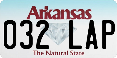 AR license plate 032LAP